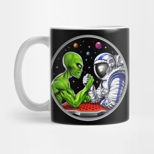 Alien Astronaut Arm Wrestling Mug